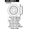 Centric Parts Standard Brake Rotor, 121.40017 121.40017